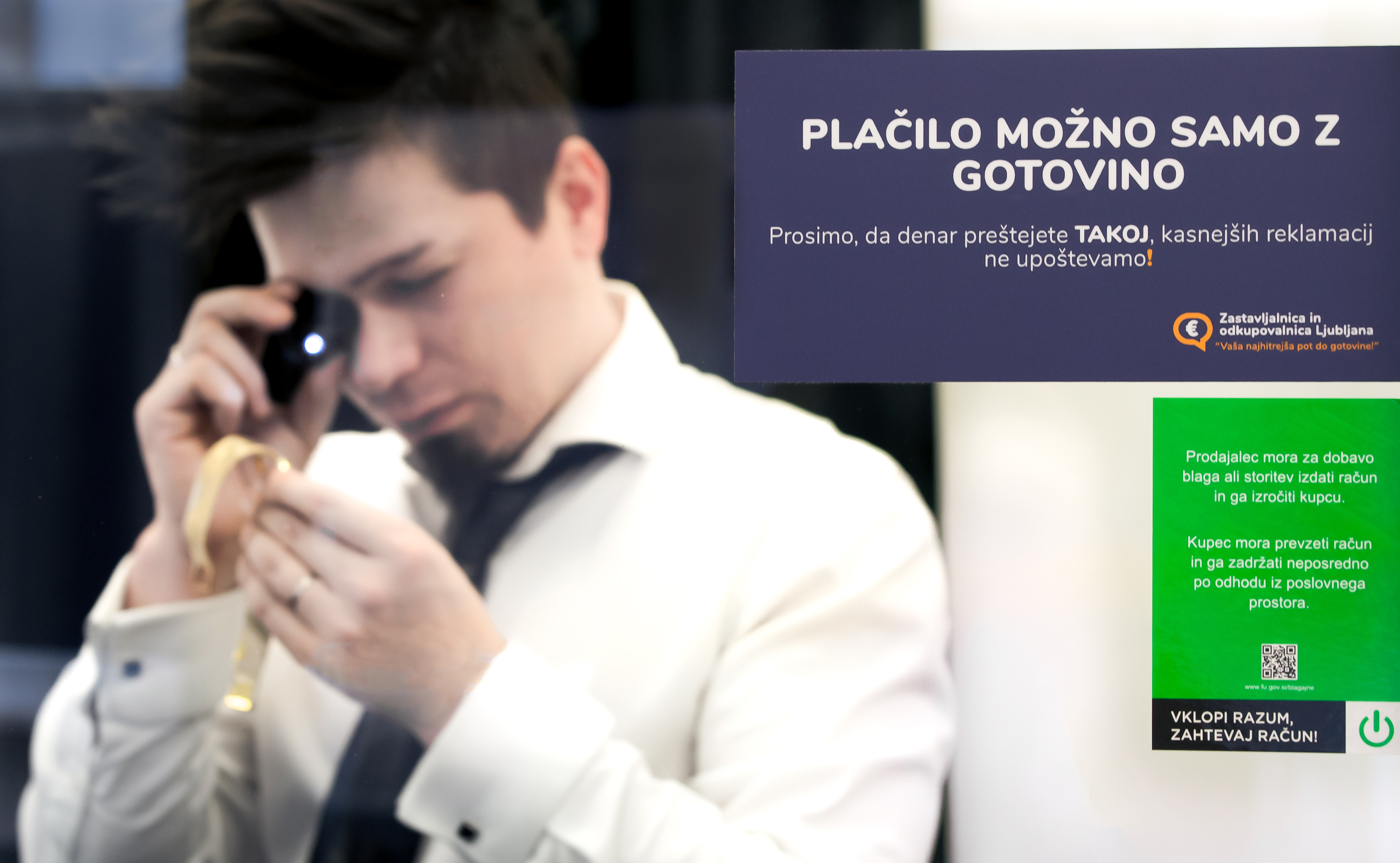 Plačilo možno samo z gotovino